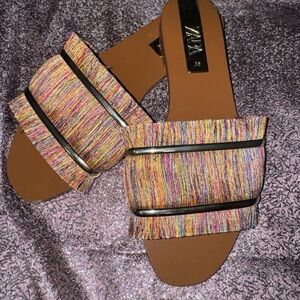 Zara Multicolor Women's Slide Sandals